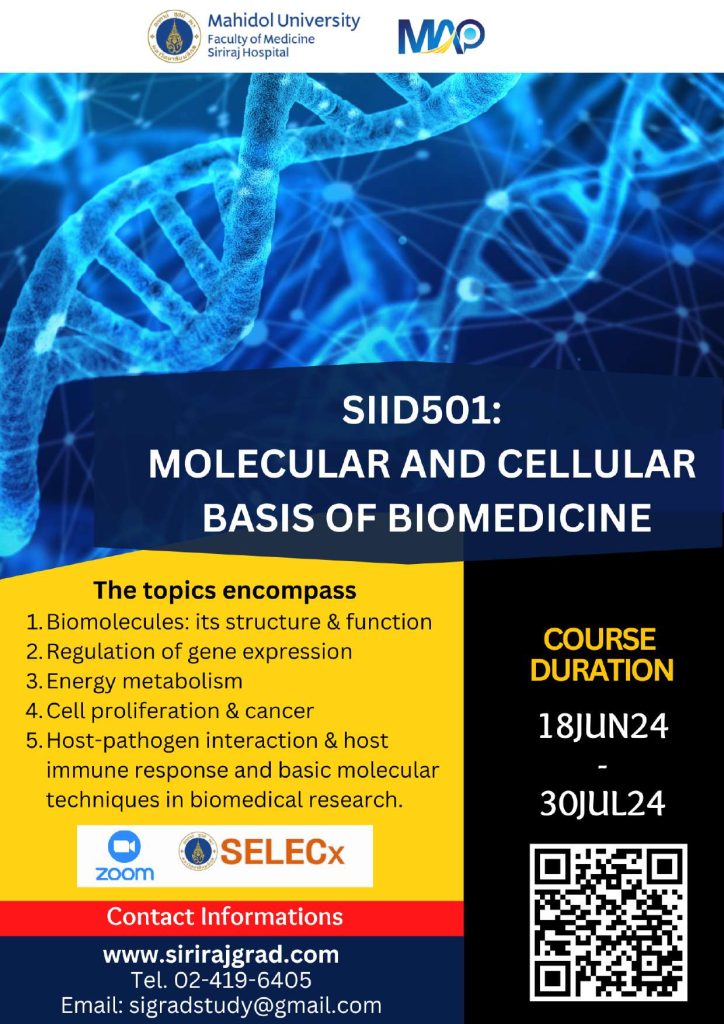 SIID501 MOLECULAR AND CELLULAR BASIS OF BIOMEDICINE