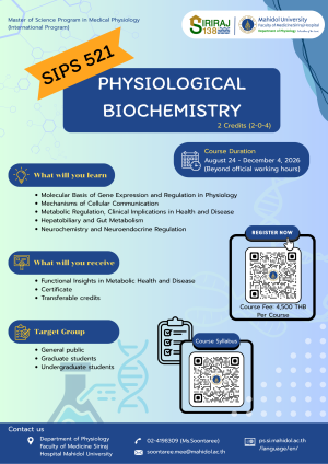 SIPS521: Physiological Biochemistry